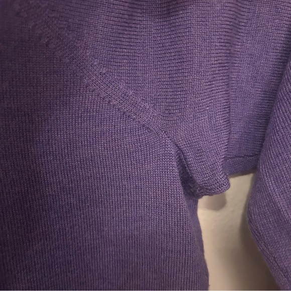 Peter Millar Collegiate Merino Wool And Silk V-Neck Purple Sweater Men’s Sz XXL‎ - Picture 7 of 8